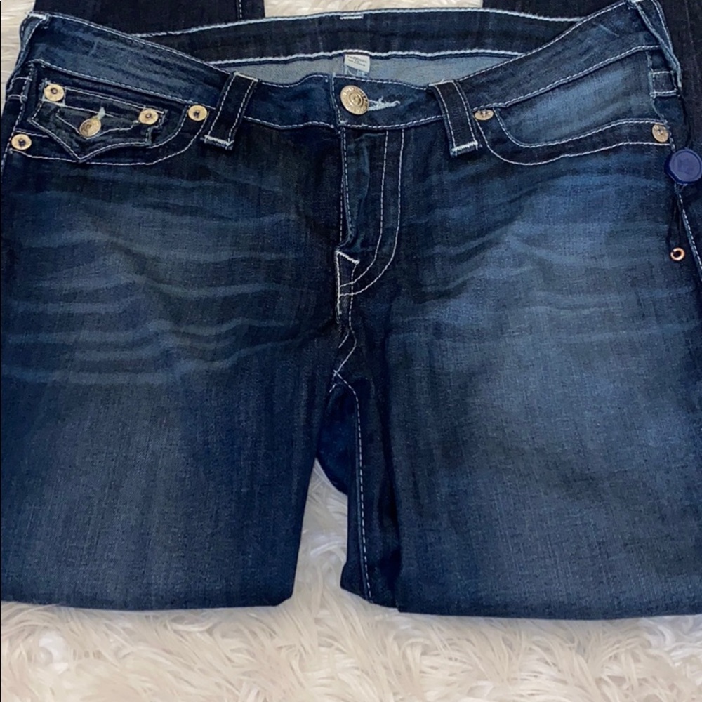 Dark wash True Religion skinny jeans